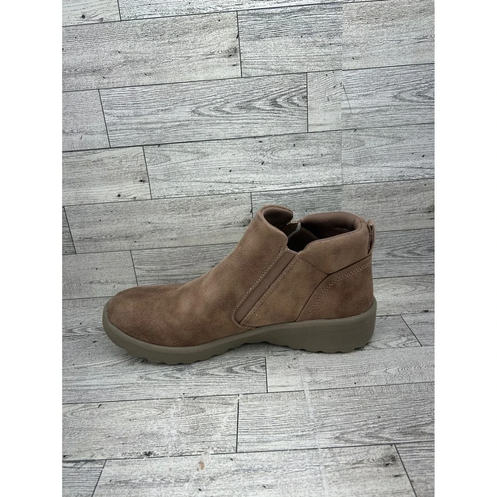 Skechers Relaxed Fit‎ Mushroom Brown Ankle Boots 158952 Women Size 8 Memory Foam